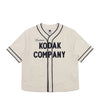 KODAK Company Seersucker Baseball Short Sleeve Shirt - Ivory