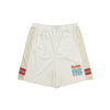 Mesh Rugby Knee Length Shorts - White