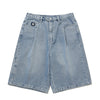 RGB Denim Half Length Shorts - Sky Blue