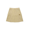 Cotton Pleated Mid Skirt - Beige