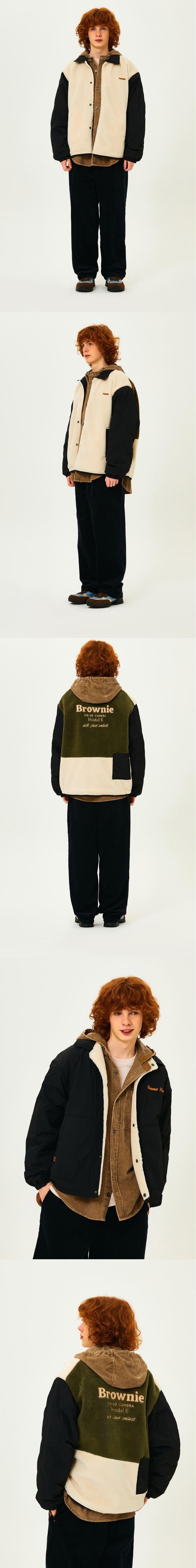 Brownie Reversible Collar Padded Jacket
