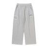 Gold Moment Tuck Wide Sweatpants - Melange Grey