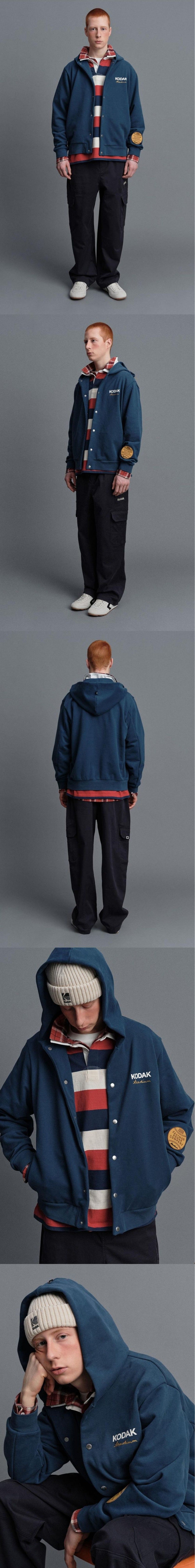 Gold Moment Hooded Snap Jacket