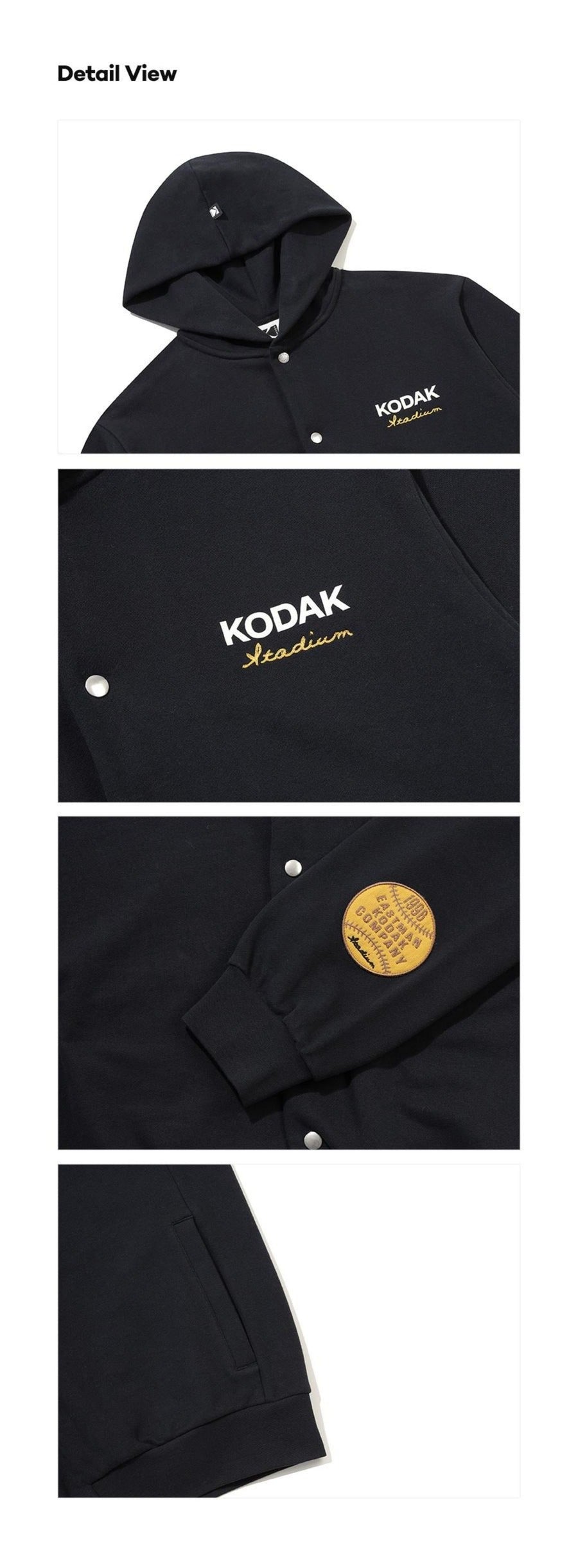 Gold Moment Hooded Snap Jacket