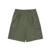 Mesh Texture Knee Length Bermuda Shorts - Khaki