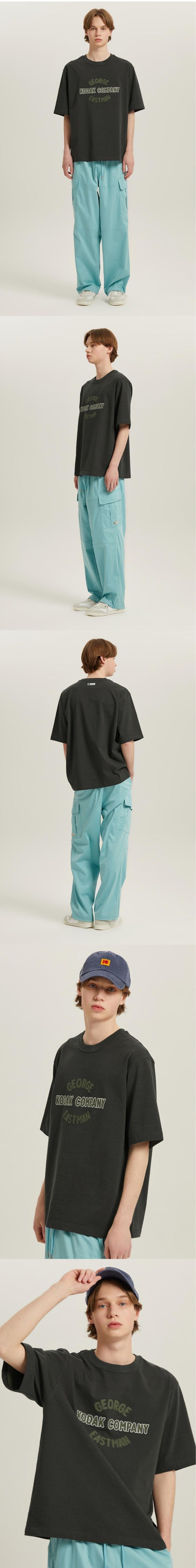 Arch Letter Two-Tone Short Sleeve T-Shirt