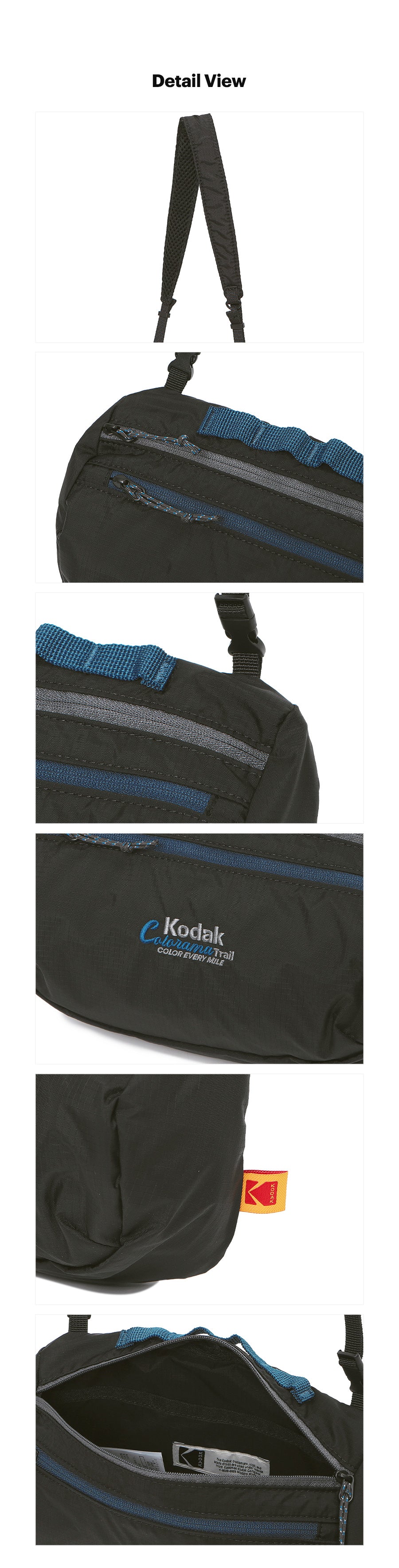 KODAK Colorama | Pouch Crossbody Bag — HQ detail photography