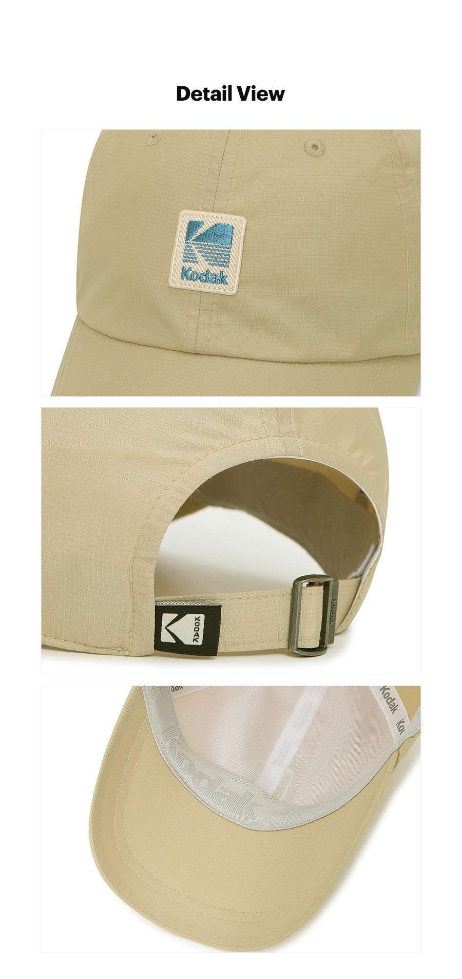 KODAK Essential | Blue Logo Relaxed Fit Ball Cap — HQ detail photography
