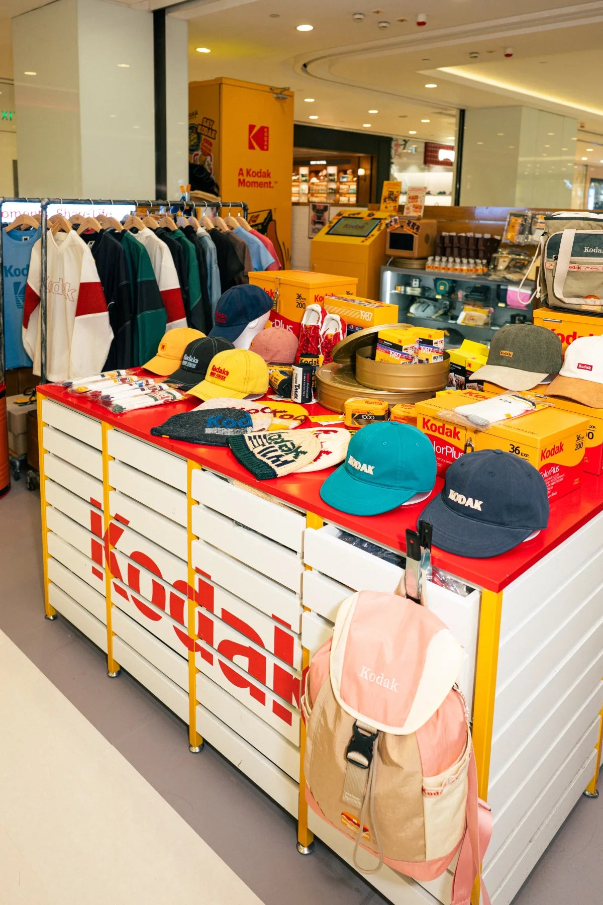 KODAK Apparel product display at the Harbour City pop-up