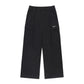 Mesh Texture String Wide Straight Pants