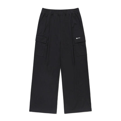 Mesh Texture String Wide Straight Pants