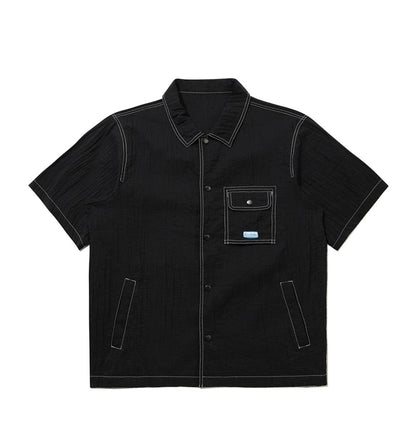 Sheer Light Short Sleeve Shacket