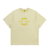Arch Letter Two-Tone Short Sleeve T-Shirt - Ivory