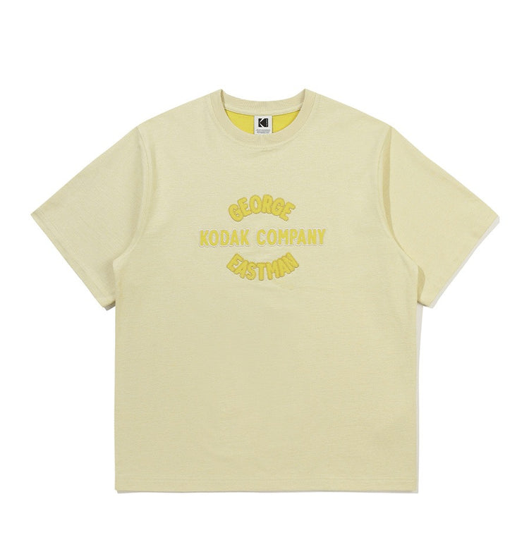 Color Plus 200 | KODAK Company Arch Typography Two-Tone Cotton Oversized Short Sleeve T-Shirt