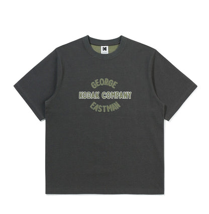 Arch Letter Two-Tone Short Sleeve T-Shirt