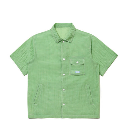 Sheer Light Short Sleeve Shacket