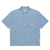 KODAK Company Cotton Seersucker Short Sleeve Shacket - Sky Blue