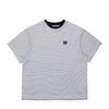Cotton Striped Short Sleeve T-Shirt - White