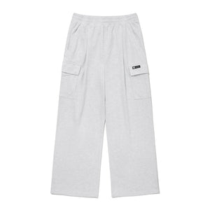 Mesh Texture String Wide Straight Pants