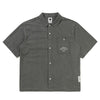 KODAK Company Cotton Seersucker Short Sleeve Shacket - Charcoal