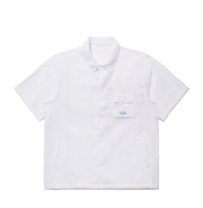 Sheer Light Short Sleeve Shacket