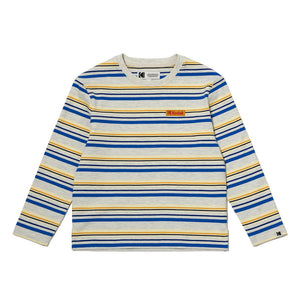 (童裝) 彩虹條紋長袖 T 恤