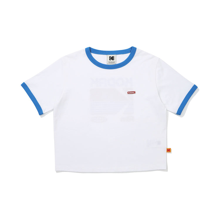 [Women] Fun Time | Breeze Pop Logo Graphic Fitted Short Sleeve Ringer T-Shirt