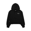 (Women) Rainbow Big Logo Crop Hoodie - Black