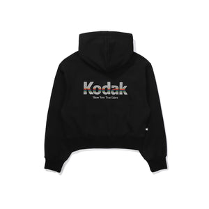 (Women) Rainbow Big Logo Crop Hoodie