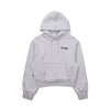 (Women) Rainbow Big Logo Crop Hoodie - White Melange Grey