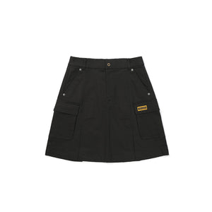 Cotton Pleated Mid Skirt