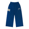 Gold Moment Tuck Wide Sweatpants - Blue