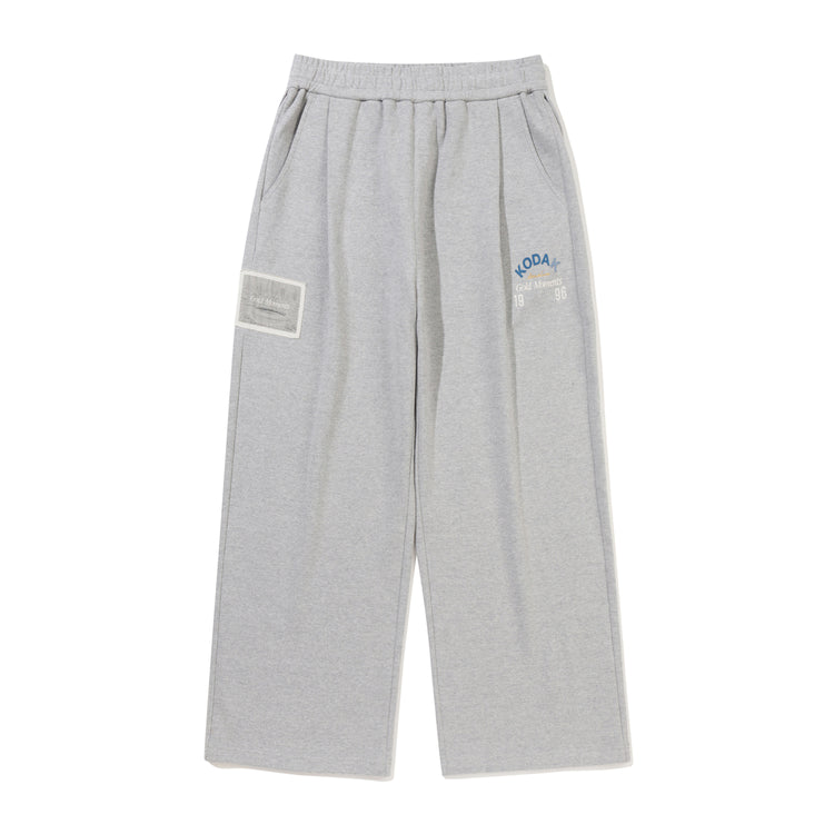 Gold Moment | Structured Pintuck Cotton Wide Joggers