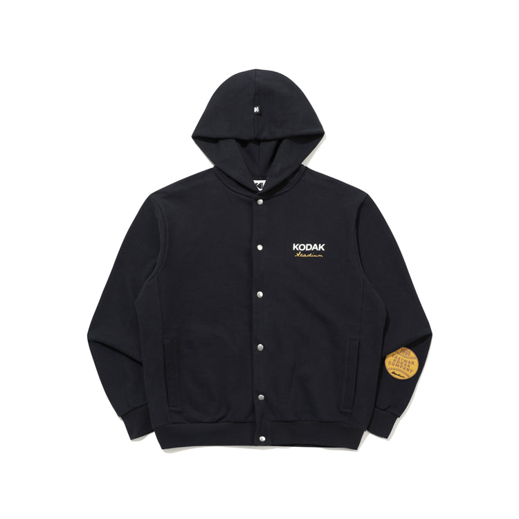 Gold Moment | Structured Snap-Button Hooded Jacket