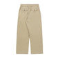 Gold Moment Tuck Wide Cotton Pants