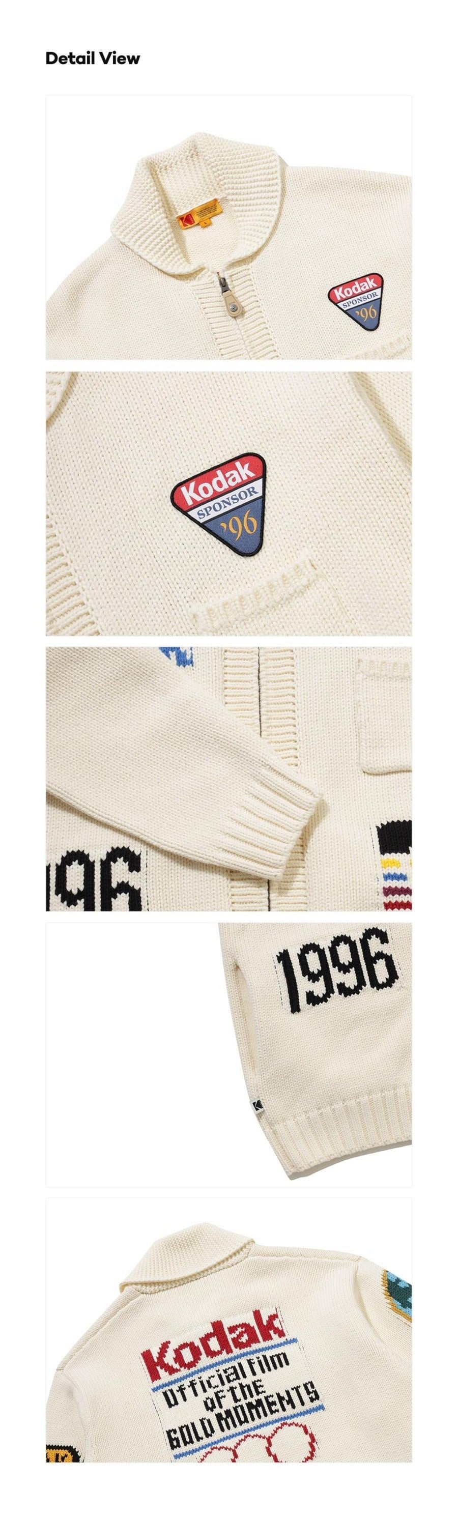 Gold Moment Multi Jacquard Knit Zip-Up Jacket