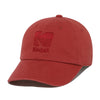 Relax Fit Tone-on-Tone Logo Embroidery Ball Cap - Red