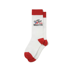Graphic Crew Length Colour Blocking Socks