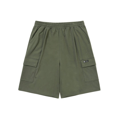 Mesh Texture Knee Length Bermuda Shorts