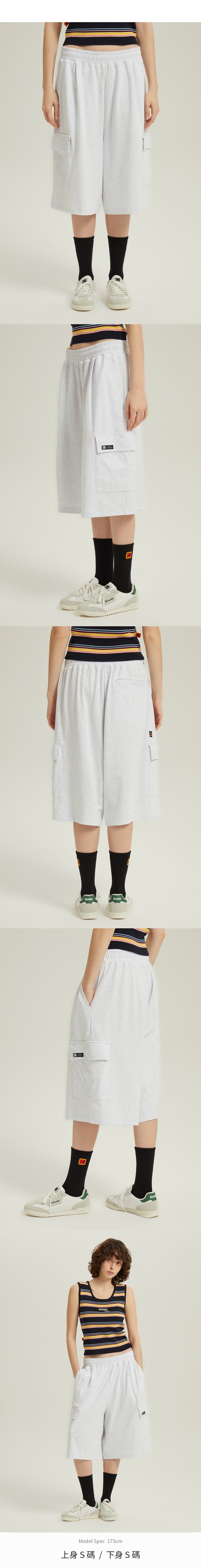 Mesh Texture Knee Length Bermuda Shorts