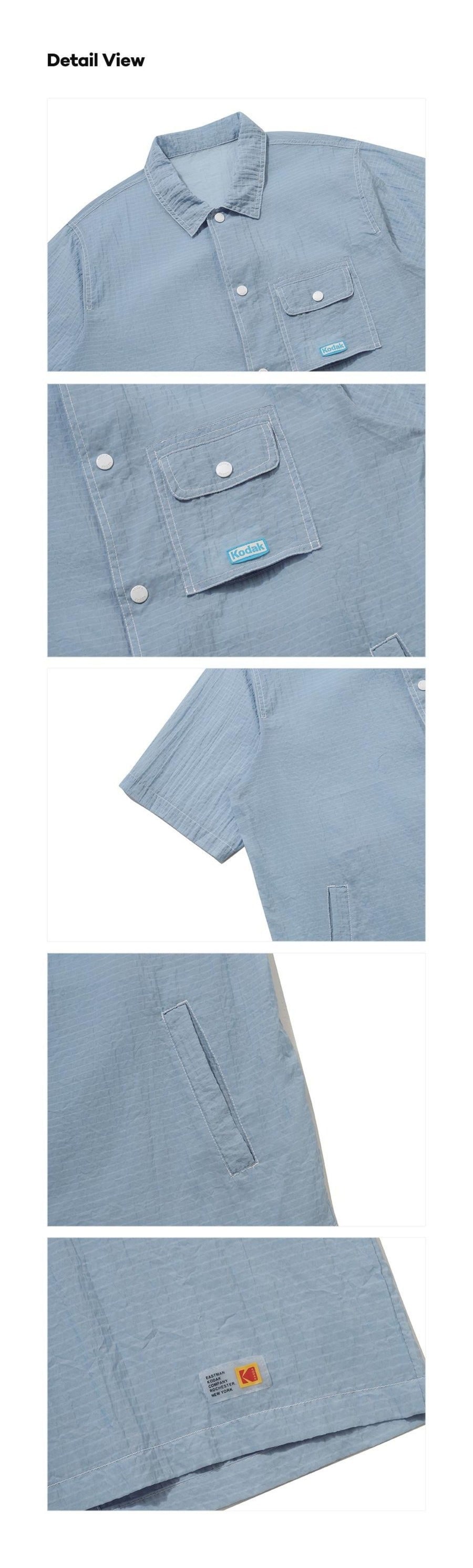 Sheer Light Short Sleeve Shacket