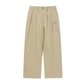 Gold Moment Tuck Wide Cotton Pants