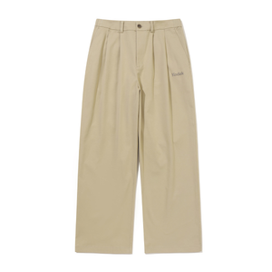 Gold Moment Tuck Wide Cotton Pants