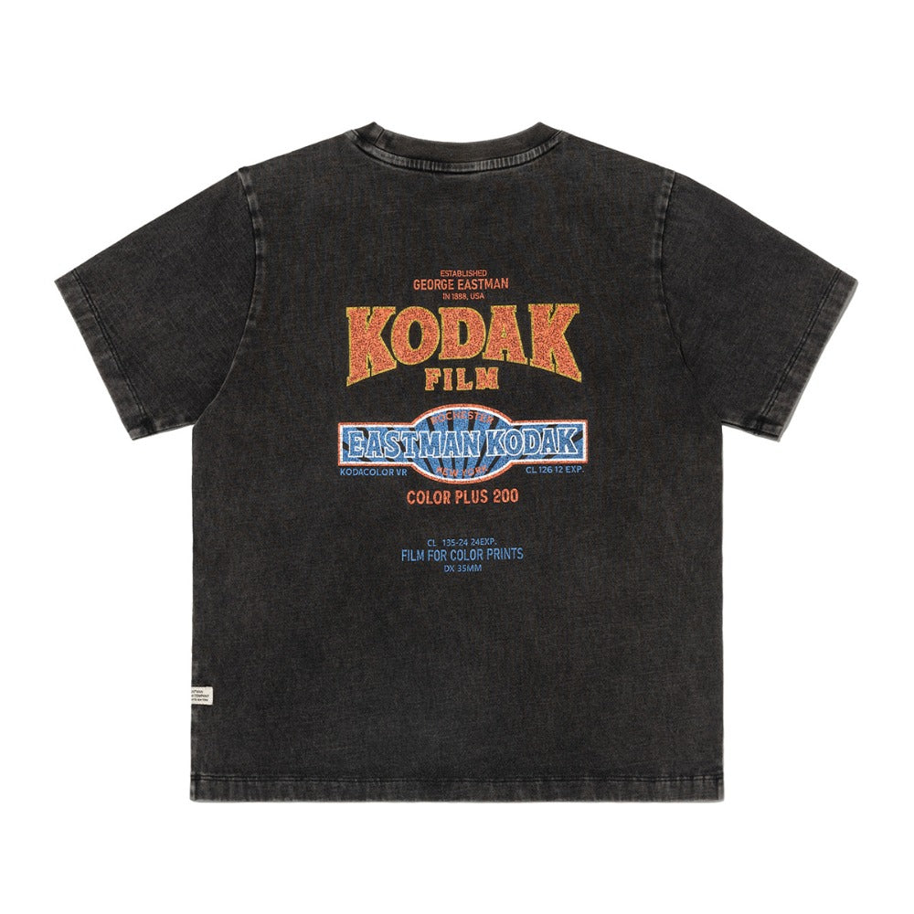 KODAK [Women] Color Plus 200 | Snow Wash Graphic Short Sleeve T-Shirt — K6222WRS11 BLK — image 1