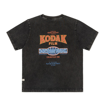 KODAK [Women] Color Plus 200 | Snow Wash Graphic Short Sleeve T-Shirt — K6222WRS11 BLK — image 1