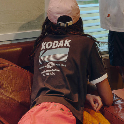 KODAK [Women] Breeze Pop | Logo Graphic Short Sleeve Ringer T-Shirt — K6222WRS54 CHC — image 1