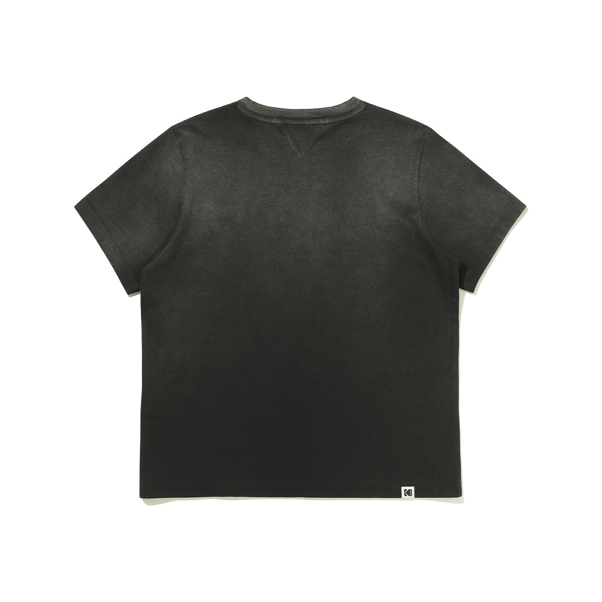KODAK [Women] Flash Washing | Blur Washing Lettering Graphic Semi-Cropped Short Sleeve T-Shirt — K6322WRSB1 CHC — image 8