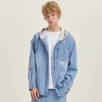 KODAK Flash Washing | RGB Layered Denim Hooded Shacket — K6323WJK92 SBL — image 4