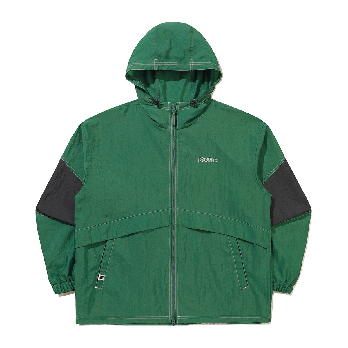 KODAK Flash Washing | Colour-Block Zip-Up Hooded Jacket — K6323WJKK1 GRN — image 4