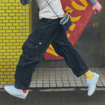 KODAK Flashing Washing | RGB Denim Balloon Fit Cargo Trousers — K6323WPT85 BLK — image 1